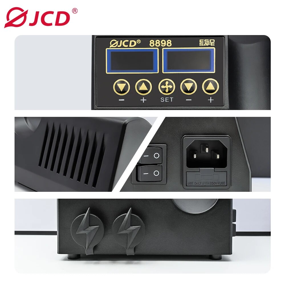 JCD 8898 Stacja lutownicza 750 – 2 In 1 Soldering Rework Station 750W recenzja i cena