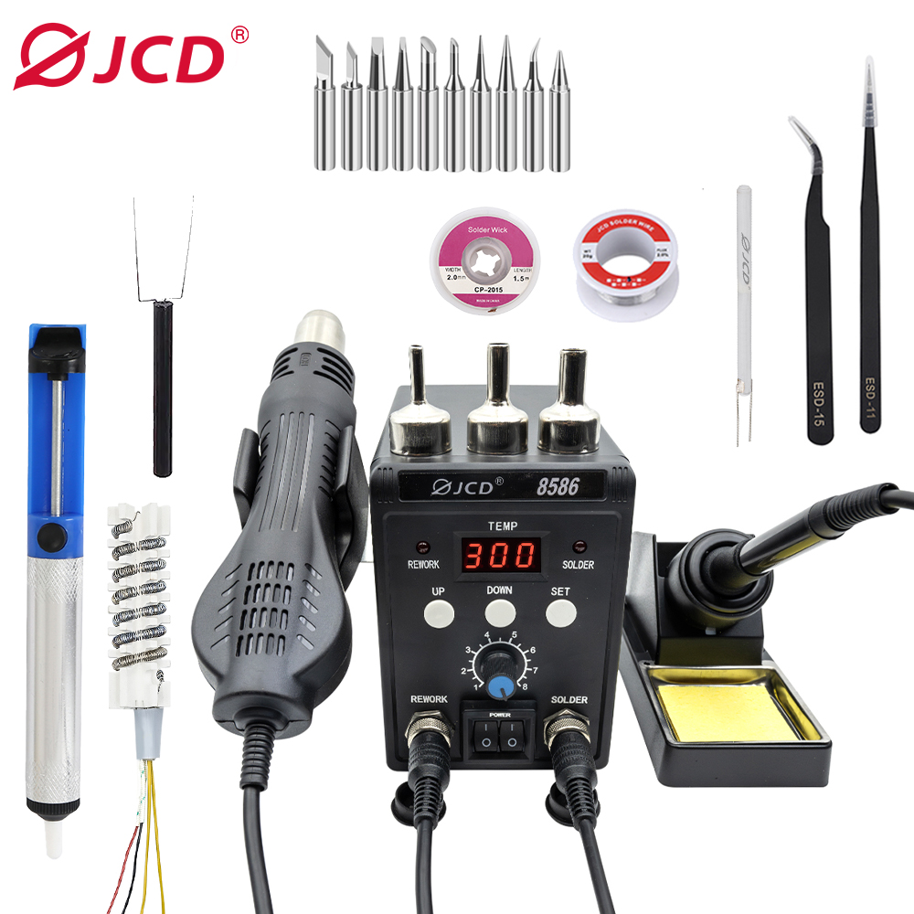 JCD 750W 8586 2 w 1 Cyfrowa St – 2 In 1 Soldering Rework Station 750W recenzja i cena