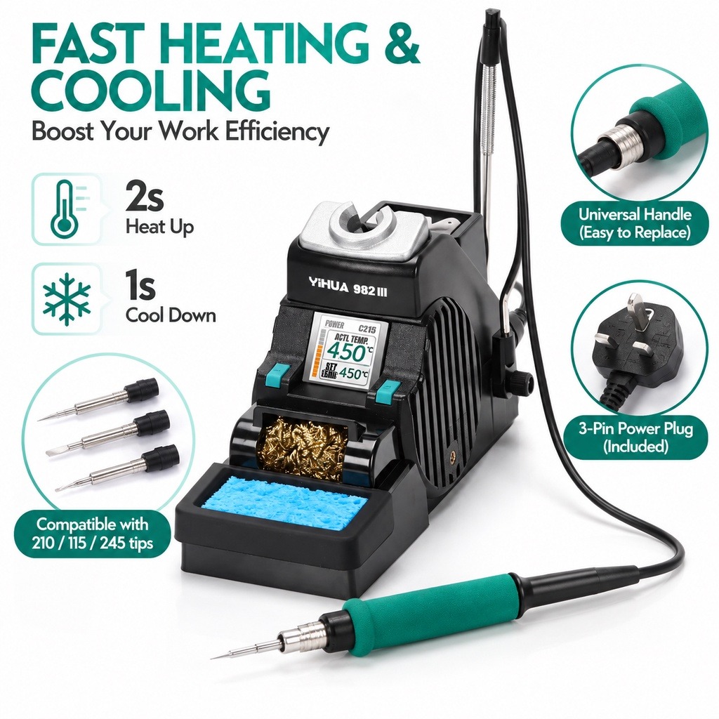 YIHUA 982-III C210 Stacja Luto – C210 Precision Soldering Station recenzja i cena