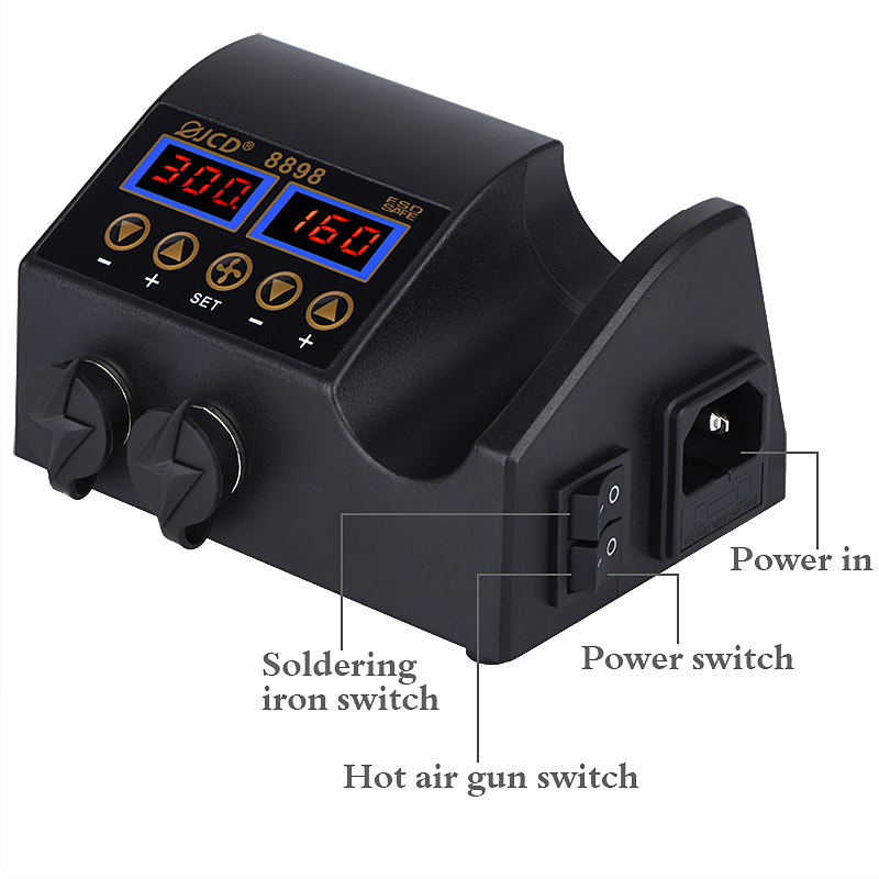 JCD 8898‑16 750W 2‑w‑1 Cyfrowa – 2 In 1 Soldering Rework Station 750W recenzja i cena