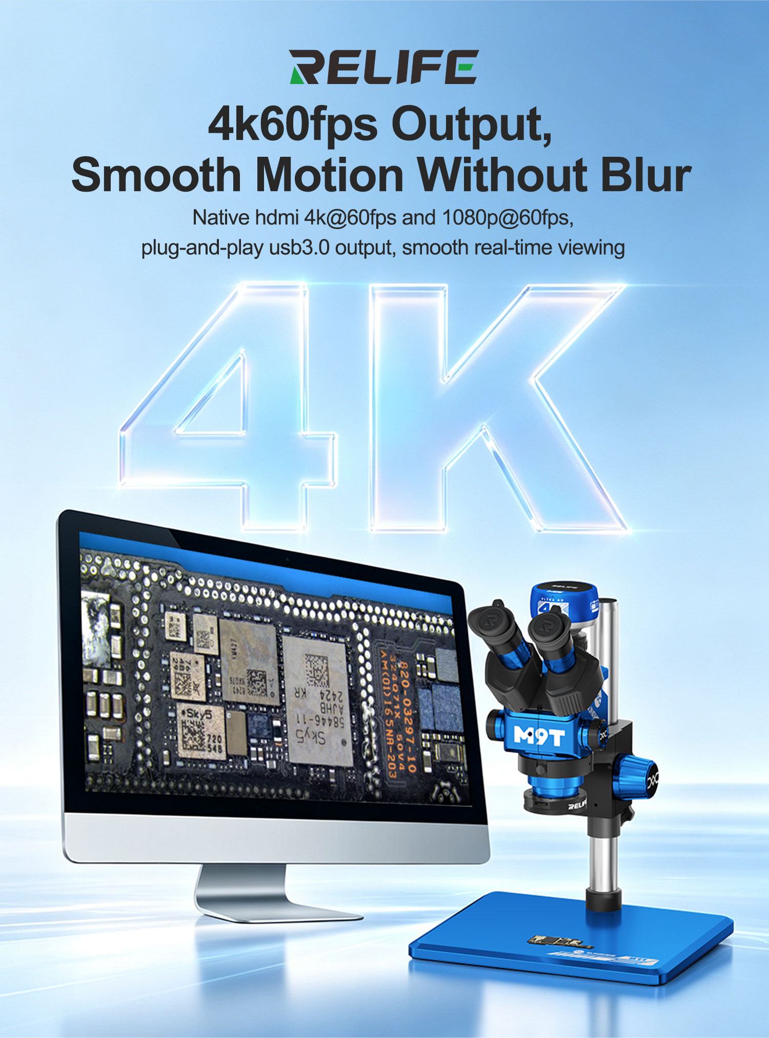 RELIFE MC5 – kamera mikroskopo – 4K Microscope Camera Sony Sensor recenzja i cena