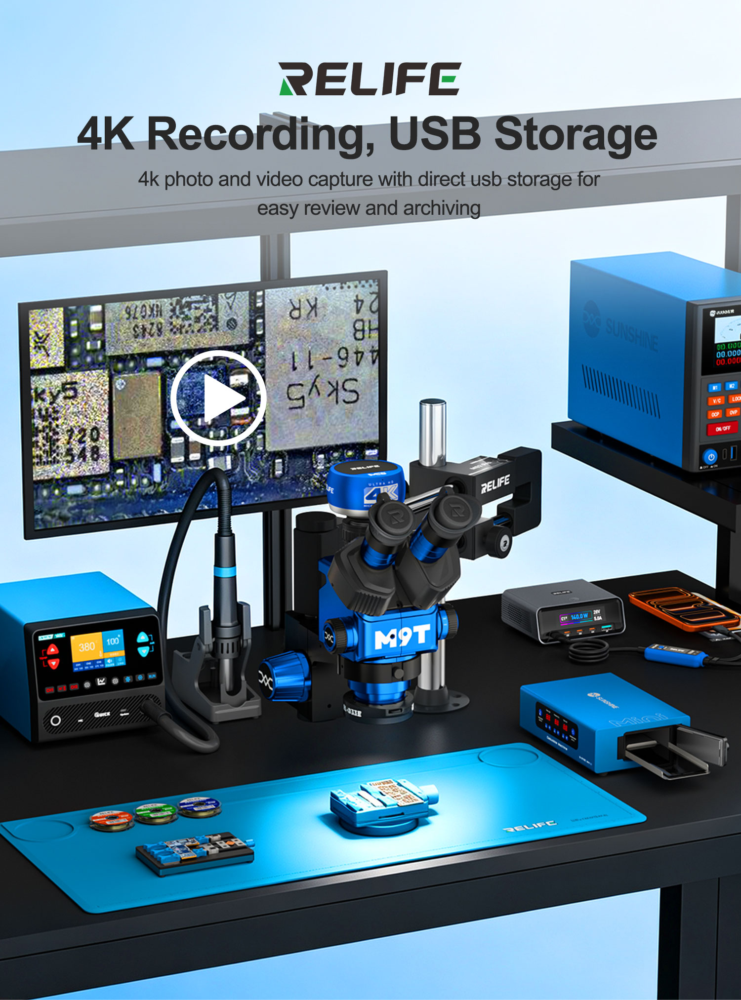 RELIFE MC5 – kamera mikroskopo – 4K Microscope Camera Sony Sensor recenzja i cena