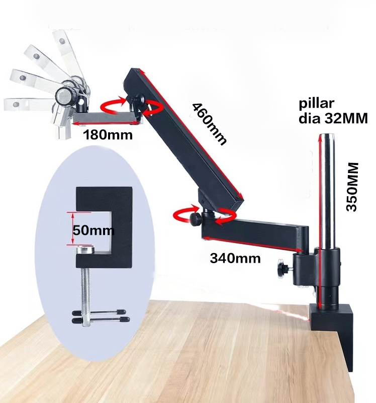 Elastyczny, przegubowy statyw  – Articulating Arm Boom Stand Microscope recenzja i cena
