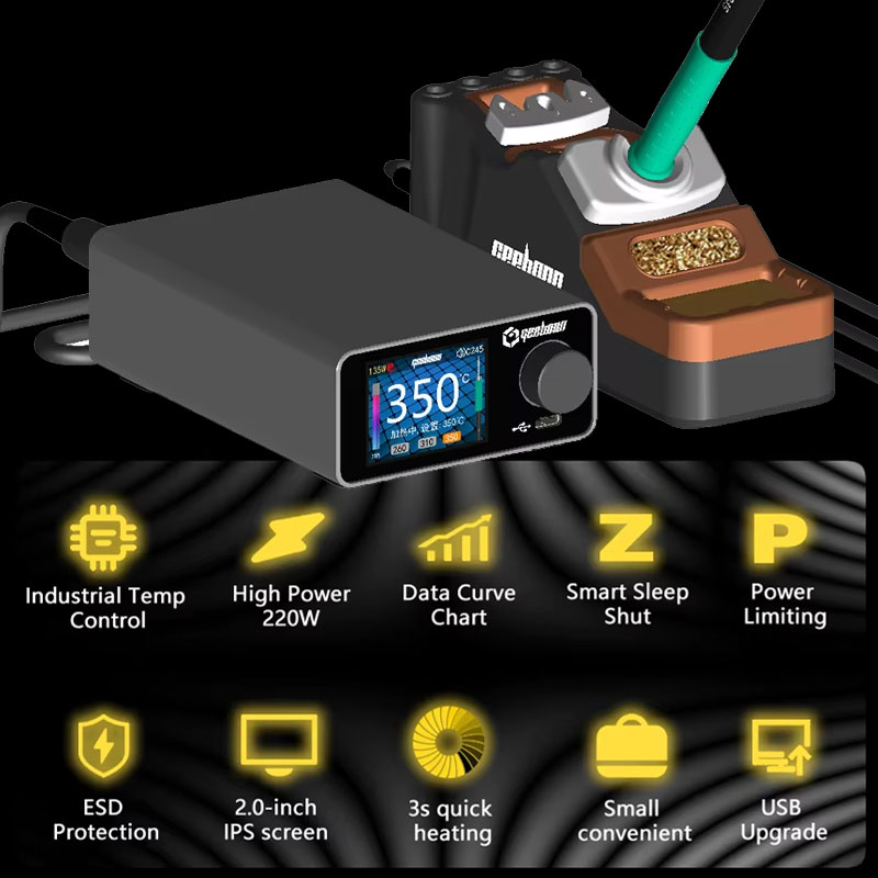 Stacja lutownicza GEEBOON TC22 – C210 Precision Soldering Station recenzja i cena