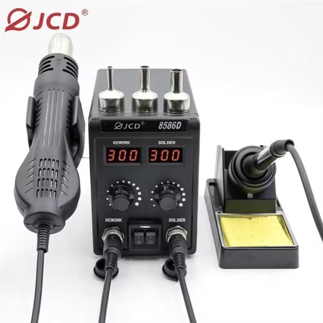 JCD 8586D Stacja lutownicza 2  – 2 In 1 Soldering Rework Station 750W recenzja i cena