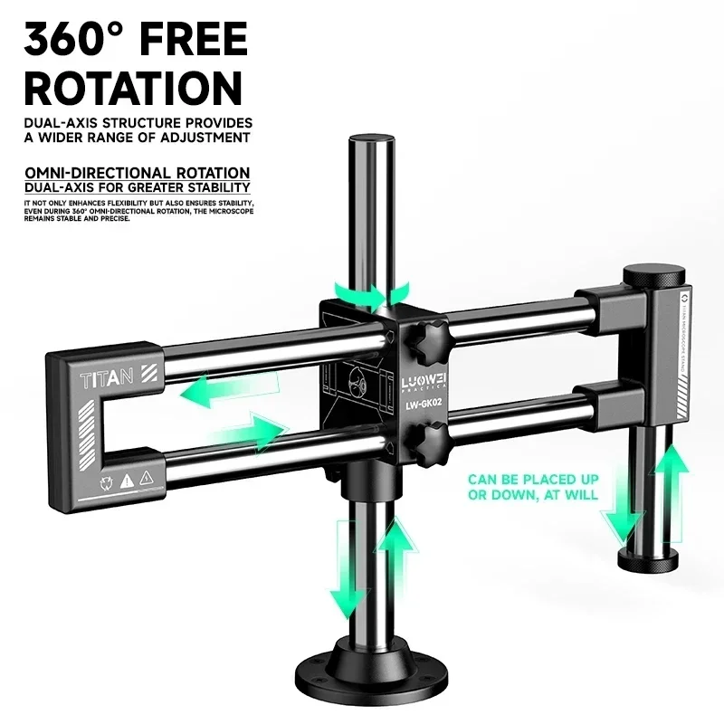 Stojak mikroskopowy dwuosiowy  – Articulating Arm Boom Stand Microscope recenzja i cena