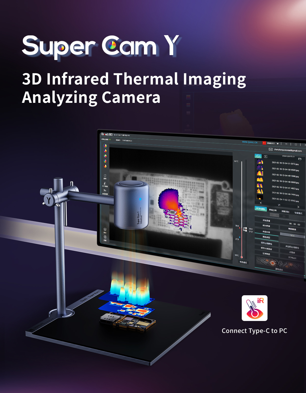 QIANLI Super Cam Y Pro 3D kame – Thermal Imaging Camera Pcb Repair recenzja i cena