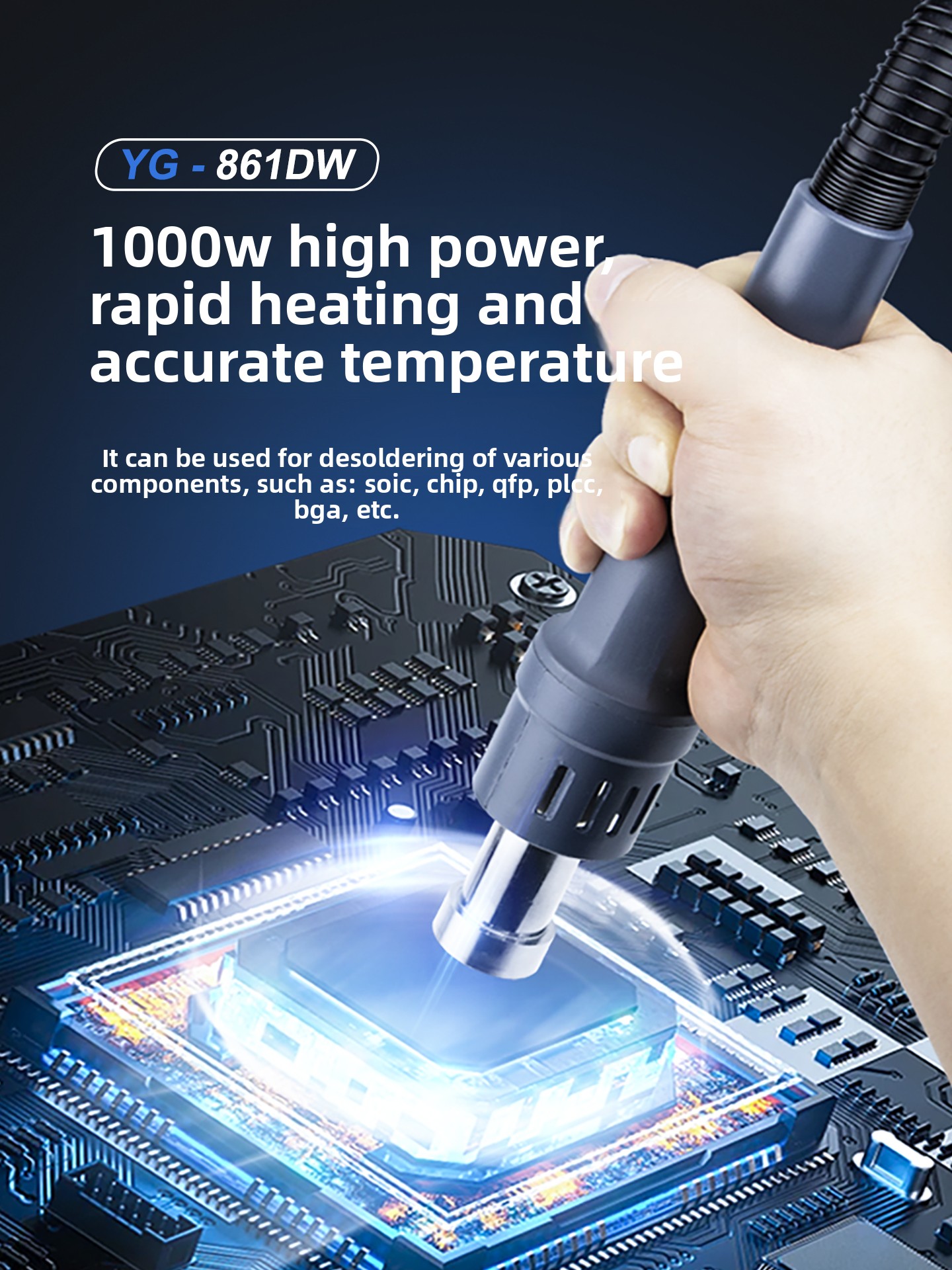 861DW 1000W Przemysłowa stacja – Hot Air Rework Station 861Dw recenzja i cena