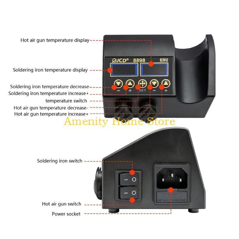F26C 2 w 1 lutownica Stacja sp – 2 In 1 Soldering Rework Station 750W recenzja i cena